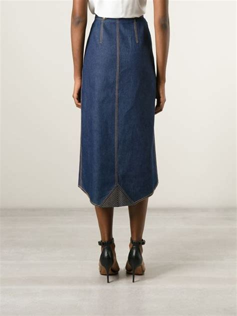 dior long skirt|christian dior denim skirt.